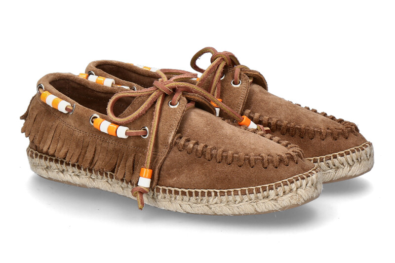 Lagoa Damen-Schnürschuh NAUTICO FRANGE SUEDE- visone_242900386_1