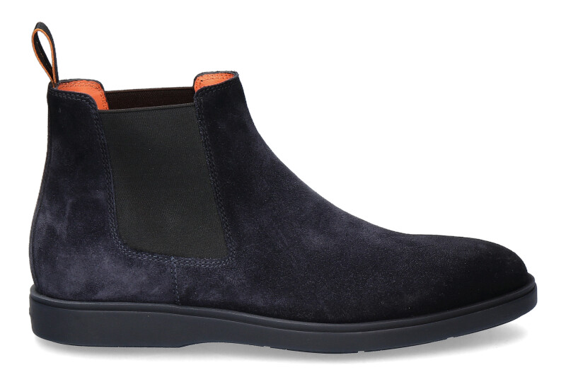 Santoni Chelsea boots VELOURS NAVY- dunkelblau