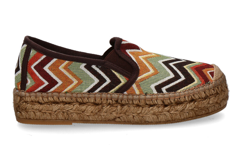 Vidoretta espadrilles MARRON ZICKZACK