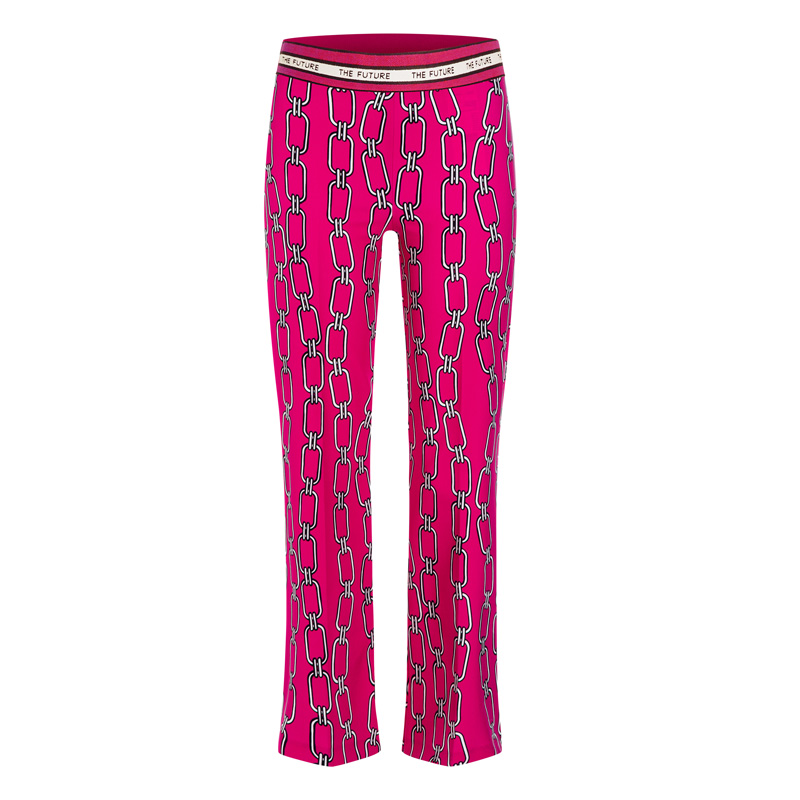 Cambio trousers FAITH CHAIN PRINT PINK