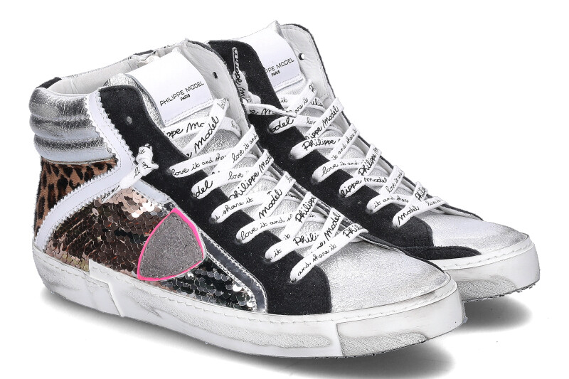 Philippe Model sneaker HIGH WOMAN PAILLETTES BRONZE