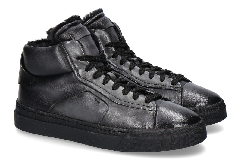 Santoni sneaker lined ALL BLACK