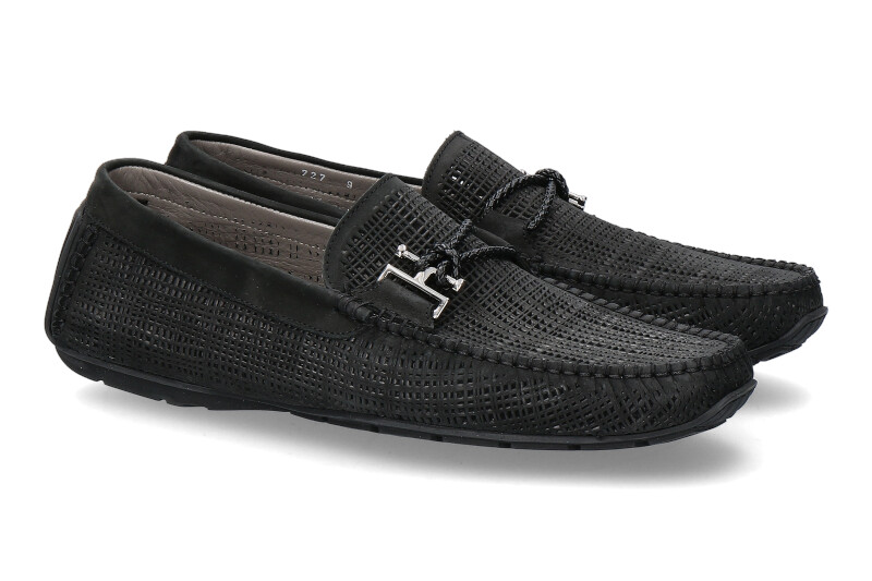 Aldo Bruè moccasin NABUK SOFT NERO ACC