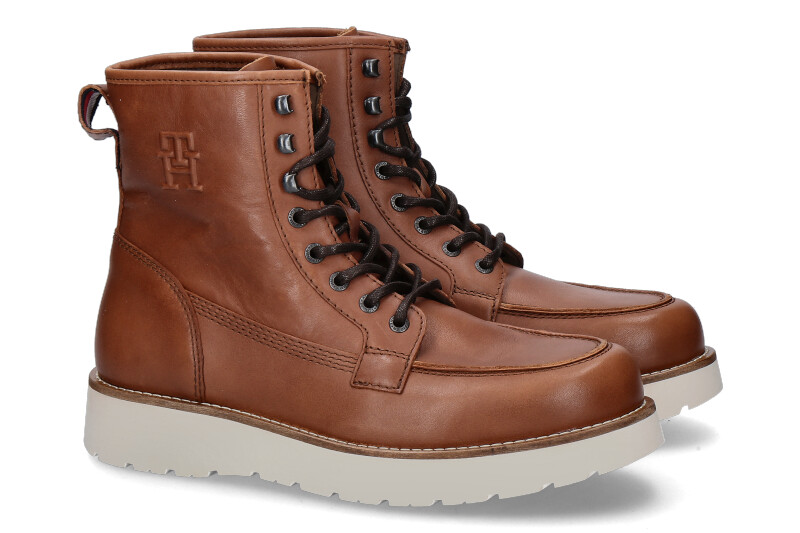Tommy Hilfiger boots lined AMERICAN WARM LEATHER BOOT WINTER COGNAC