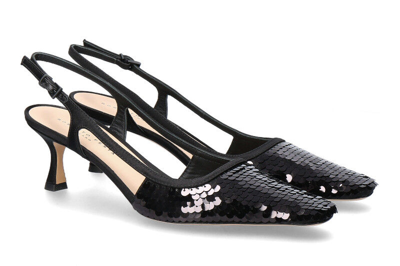 Roberta Festa sling pumps SIVIGLIA RASO NERO