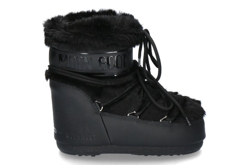 Moon Boot model ICON LOW FAUX FUR BLACK