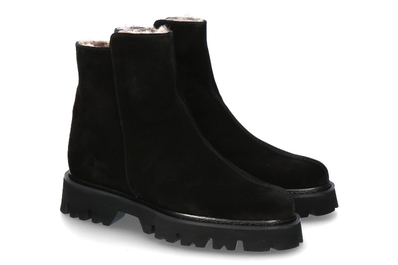 Brunate ankle boots lined LOOM SOFTY- nero/schwarz