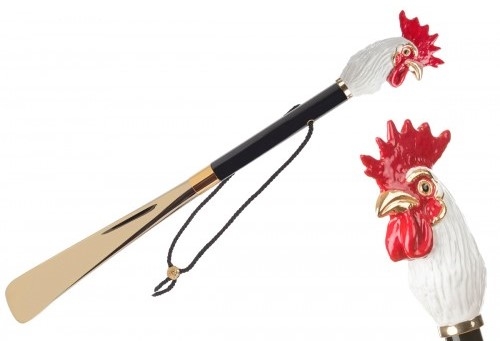 Pasotti shoe horn ROOSTER GOLD