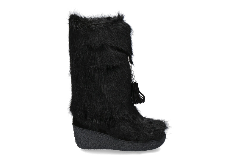 Diavolezza faux fur boots ECO FUR BLACK