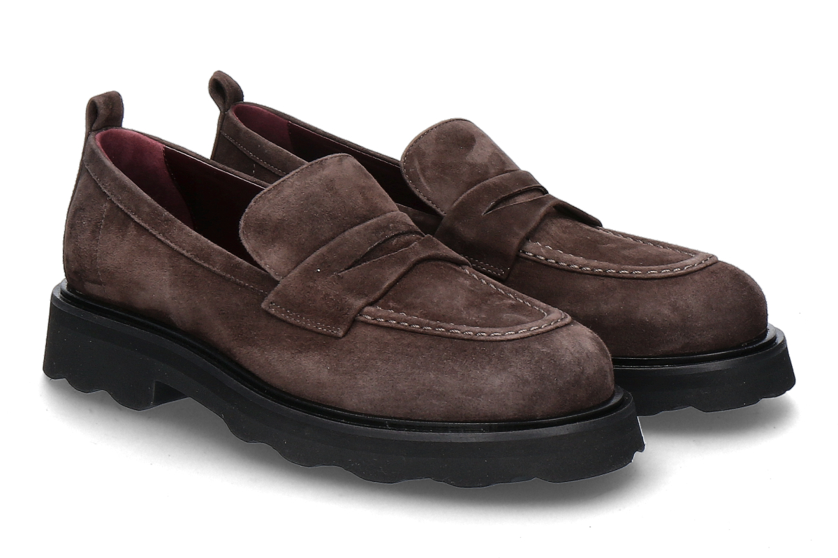 Pomme d'Or Loafer NICKY REVERSE GOMMA- coffee/ dunkelbraun