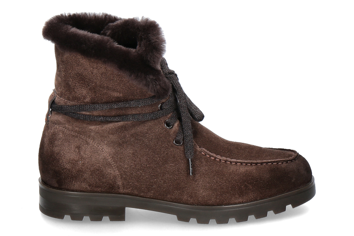 Santoni women's ankle boots lined SUEDE- brown