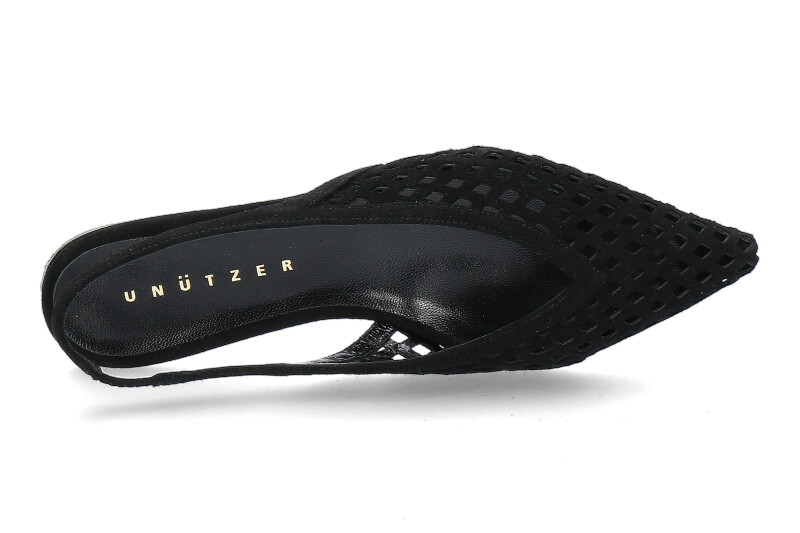 Unützer sling ballerina CAMOSCIO 10- black