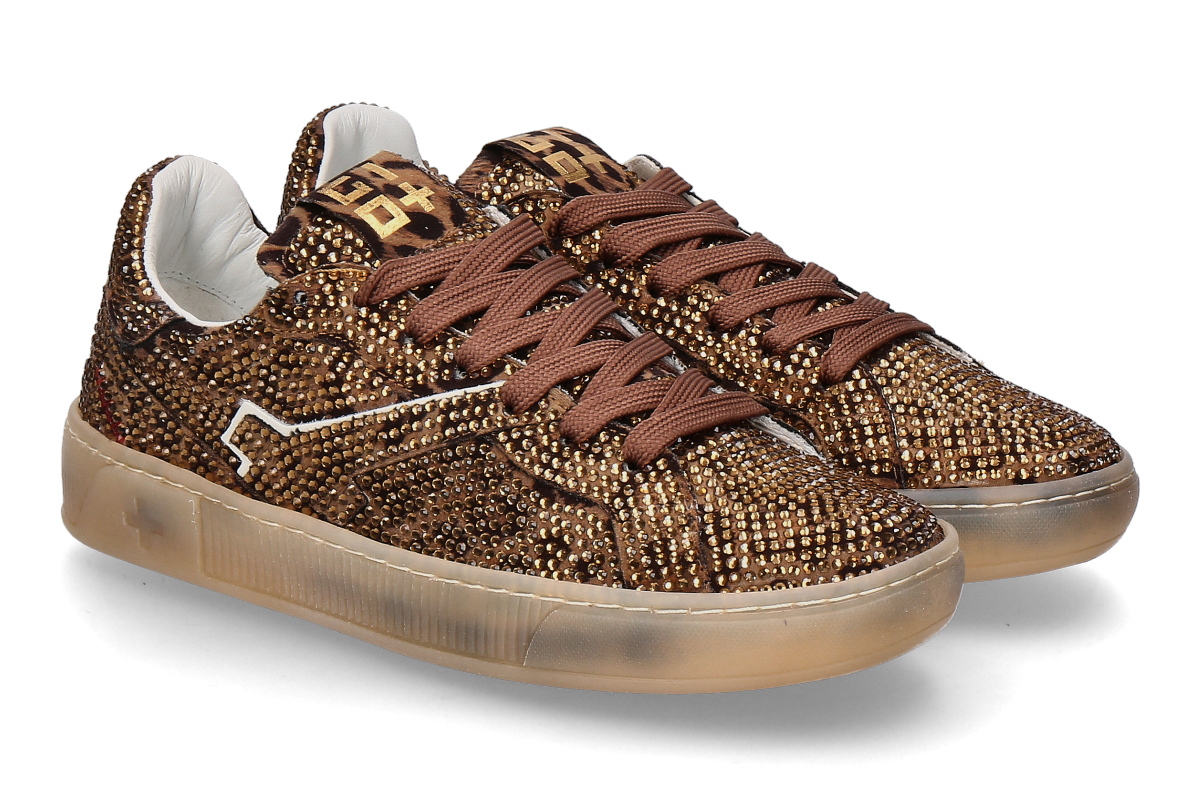  Gio+ women's sneaker BLUE50S COMBI- animalier strass 