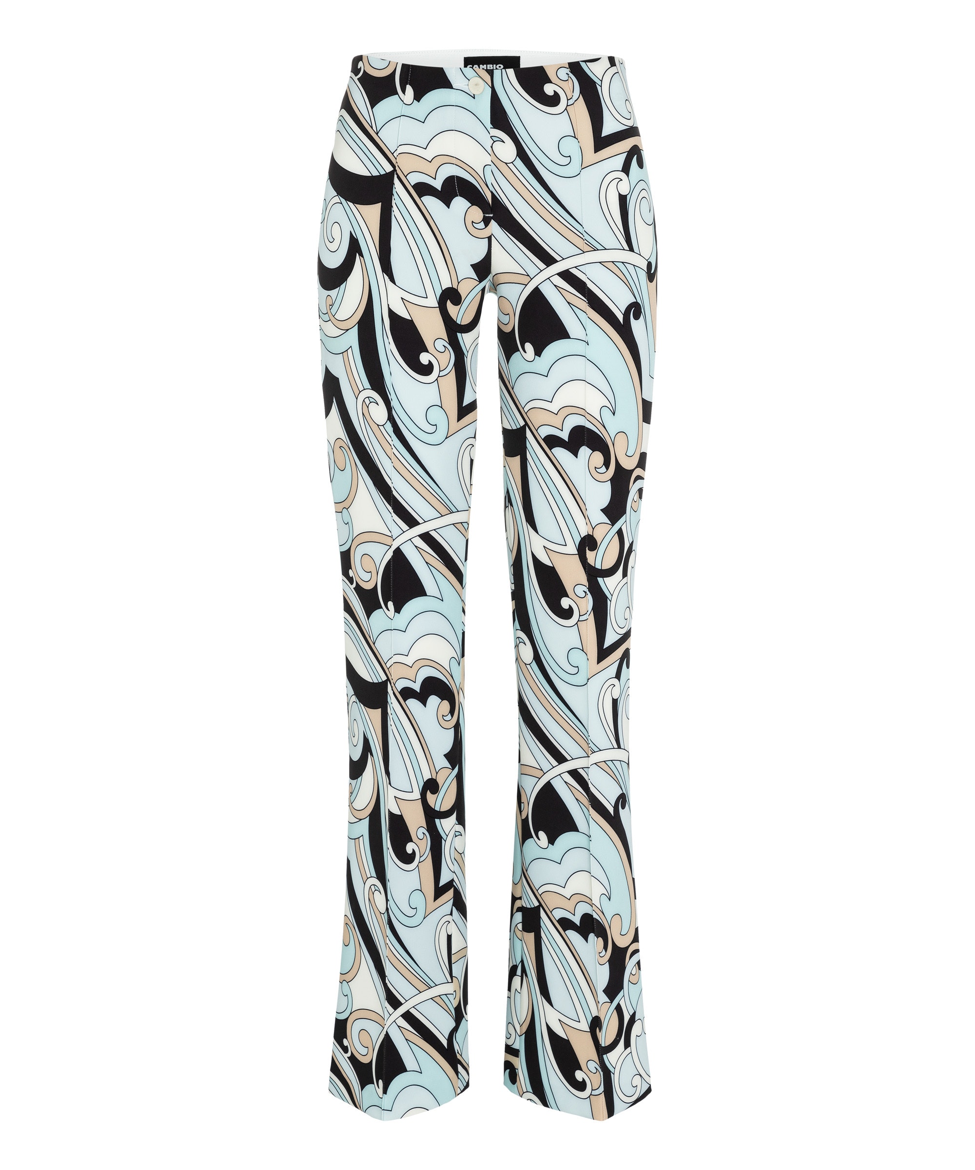 Cambio textile pants Ros flared BLUE PAISLEY
