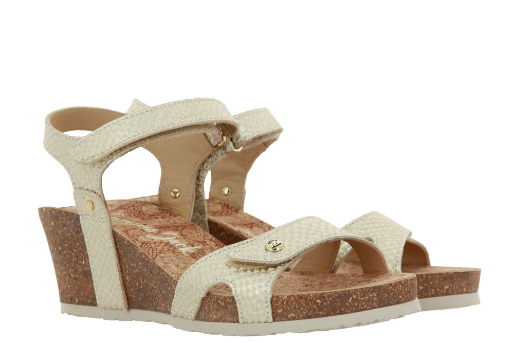 Fietstaxi keten acre Panama Jack wedge sandals JULIA MALIBU B1 NAPA DORADO GOLDEN