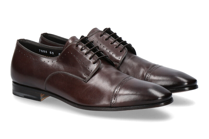 Santoni lace-up LEAHTER DARK BROWN