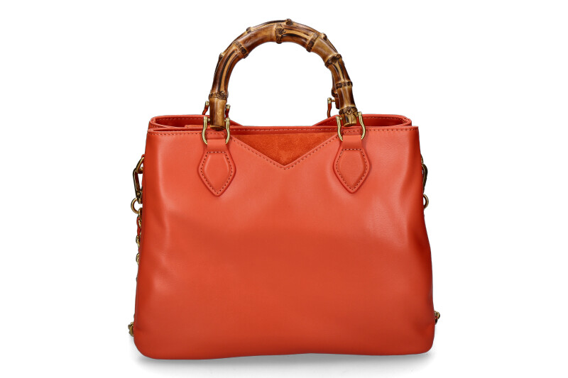 La Carrie handle bag TRANSITION BELLOWS LEATHER SUEDE ORANGE