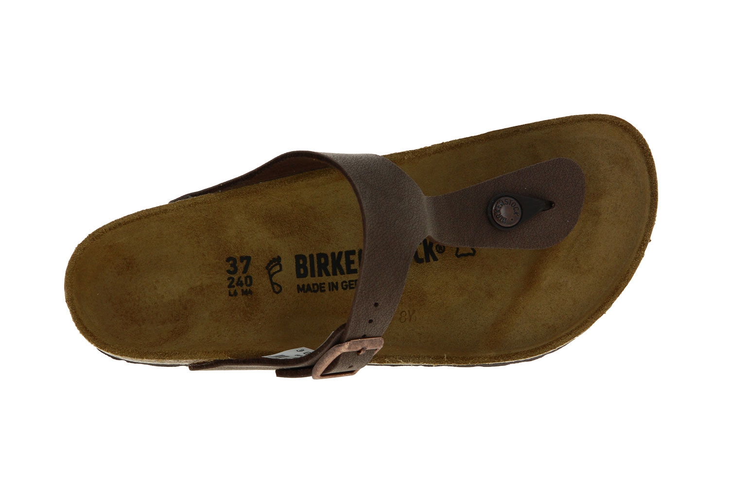 Birkenstock mules SCHMAL GIZEH NUBUK MOCCA 