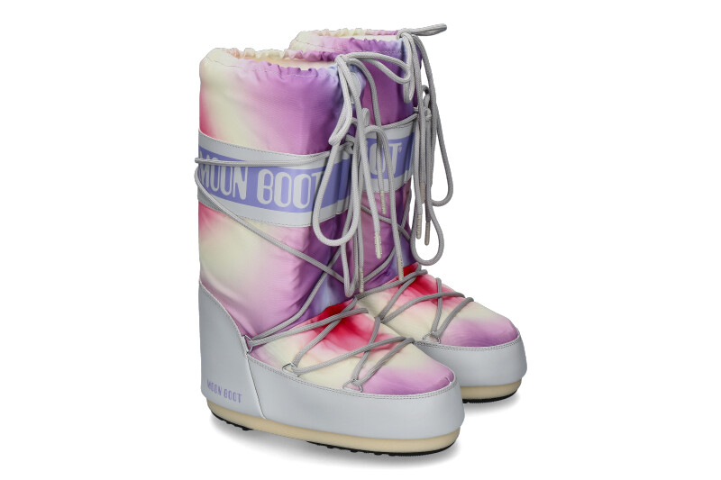 Moon Boot snow boot ICON LOW TIE DYE- glacier grey