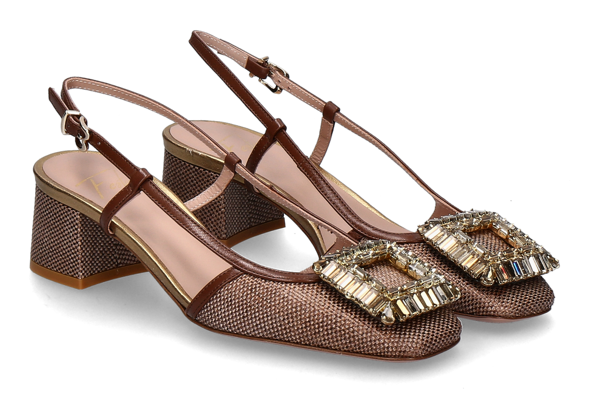 Roberto Festa slingback pumps LORENZA- farro/ marrone/ brown