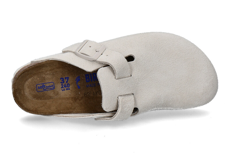 Birkenstock Clogs BOSTON SCHMAL BS VELOURSLEDER- antique white_277100003_4 Birkenstock Clogs BOSTON SCHMAL BS VELOURSLEDER- antique white_277100003_4