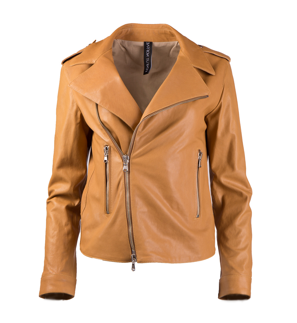 Barron Turner biker jacket BONEY HASELNUT NAPPA LAVATA