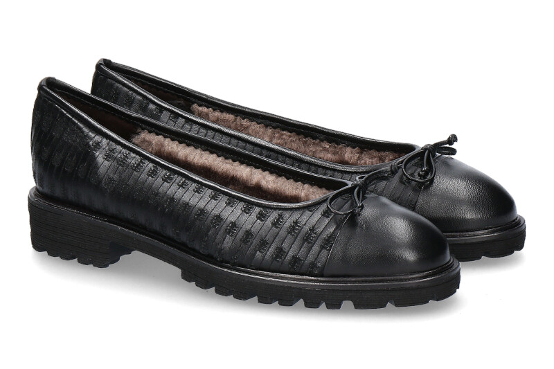 Brunate ballerina lined NAPPA NERO MONDRIAN NERO