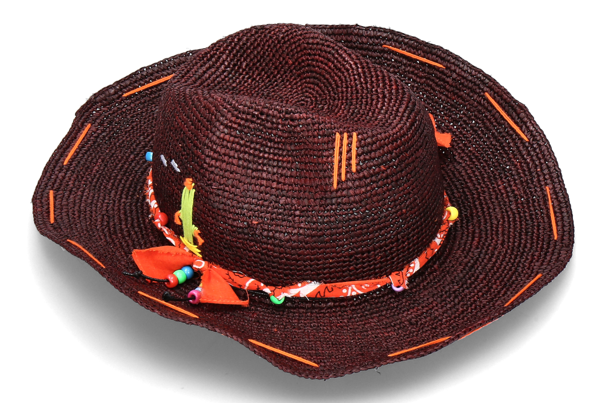 The Hat Gang Strohhut MADAGASCAR- brown/ braun- orange