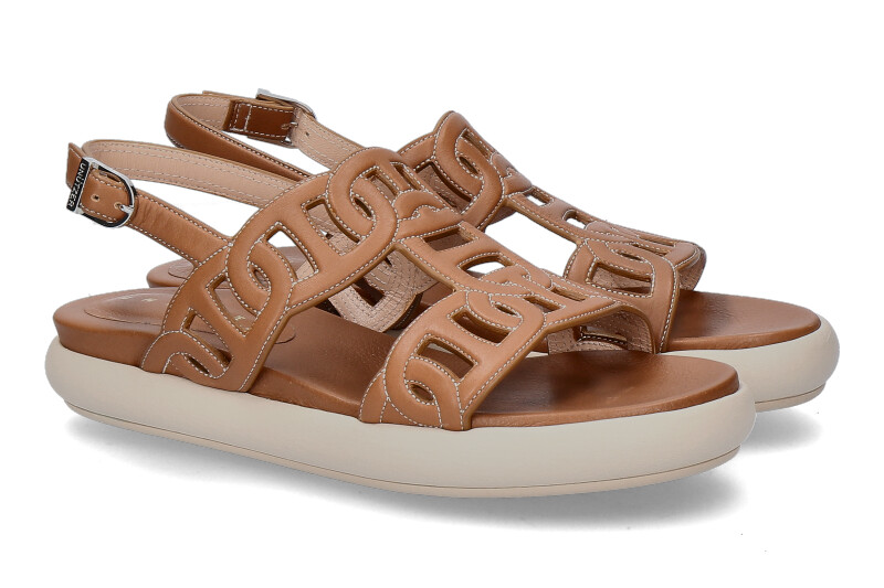 Unützer sandals MOUSSE LATTE CUOIO
