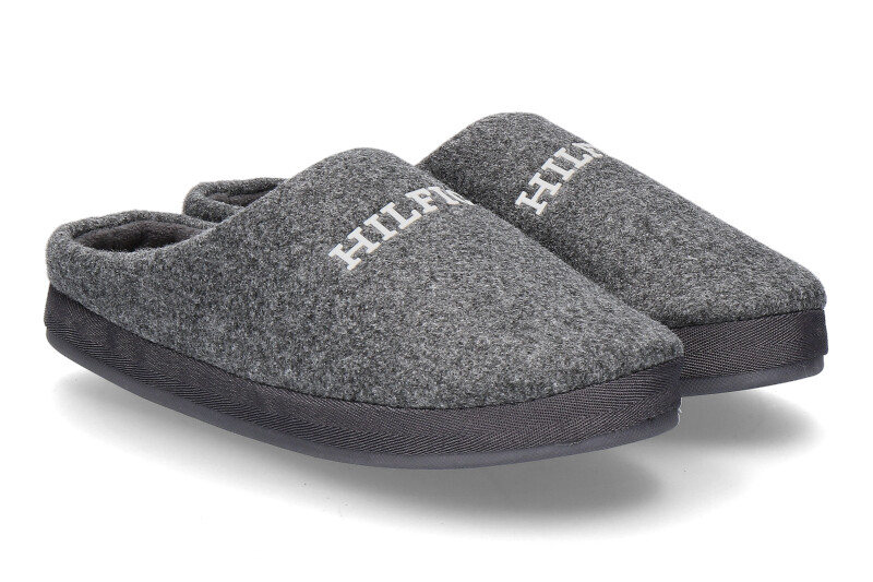 Tommy Hilfiger men's house shoes WARM FELT -dark ash