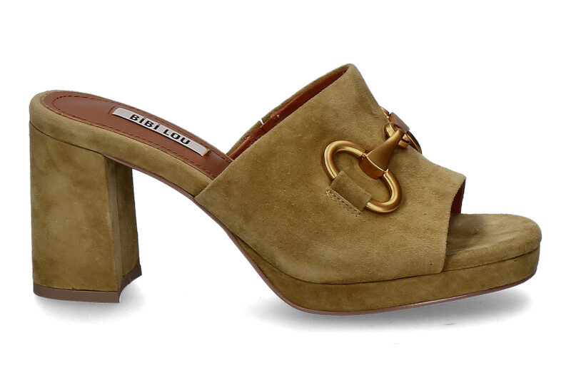 Bibi Lou mule VELOUR OLIVE GREEN
