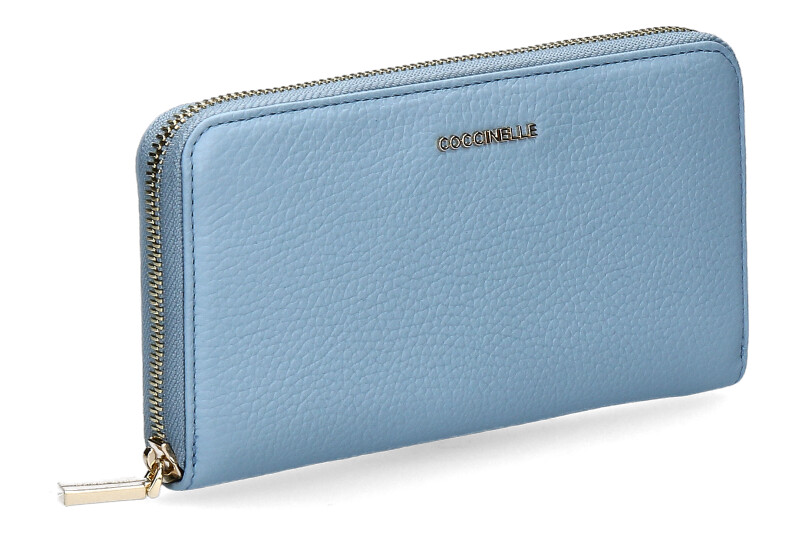 Coccinelle wallet METALLIC SOFT AQUARELLE BLUE