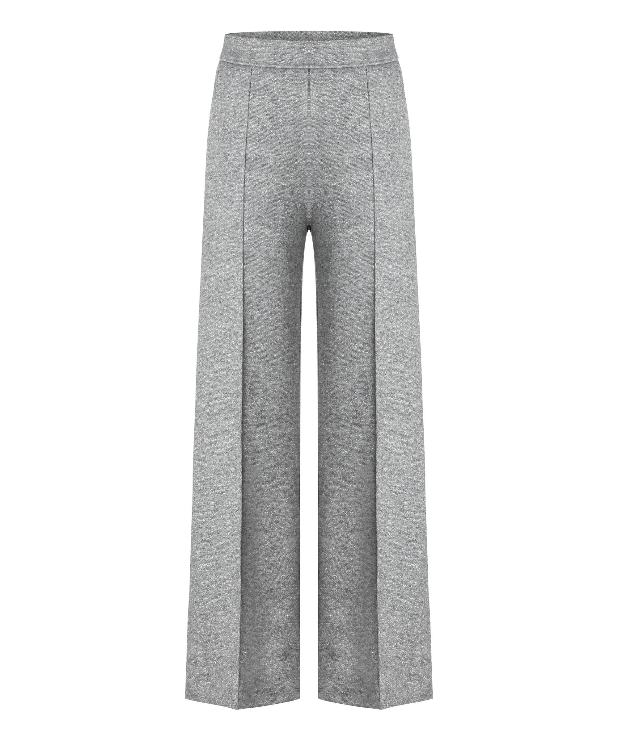 Cambio Hose AVA COZY GLITTERING KNIT LOOK - silver glittering melange