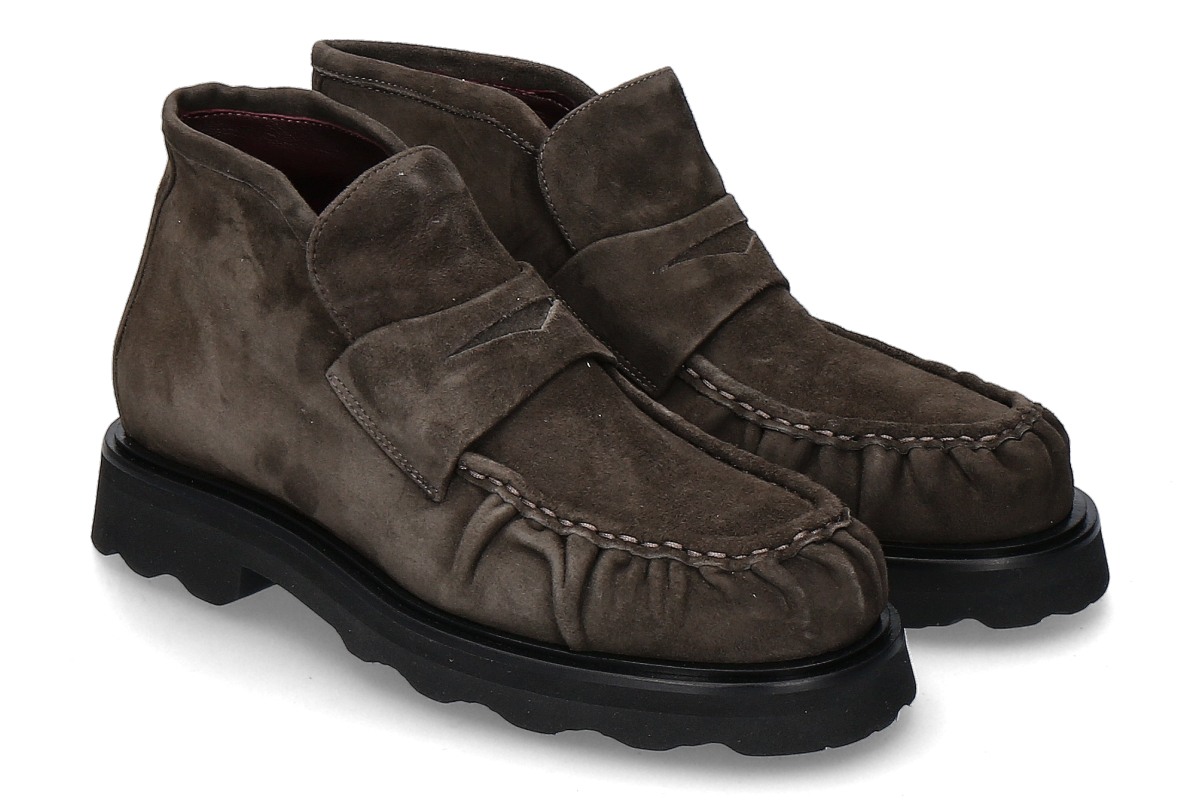 Pomme d'Or loafer NICKY REVERSE- dusty brown