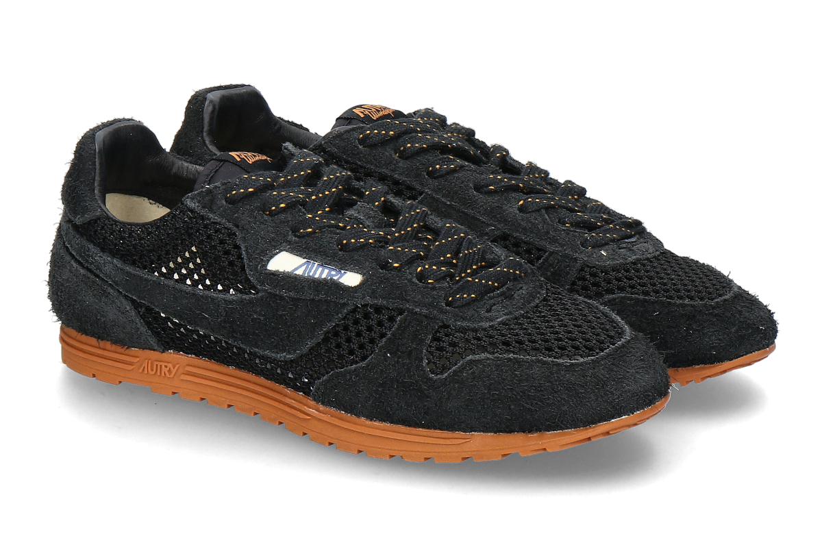 Autry women's- sneaker WINDSPIN KNIT SUEDE KS01- black