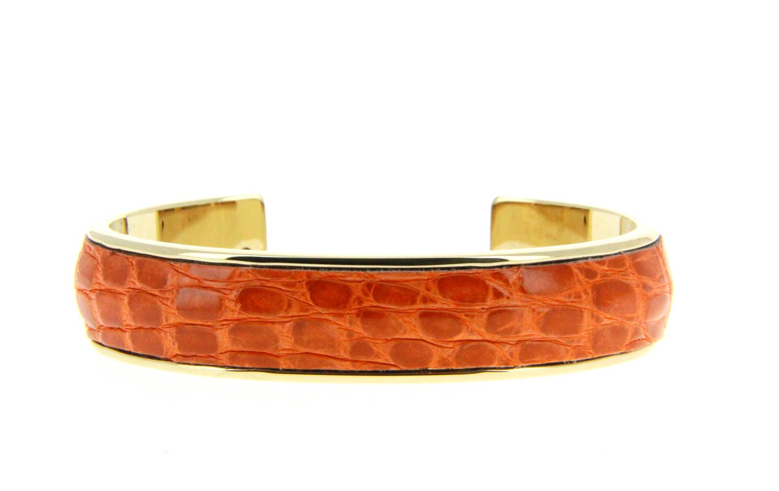 Stamerra bracelet VERO GENUINE CROCO MEDON GOLD ARANCIO