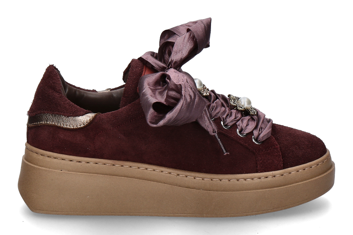 méliné women's- sneaker BERLINO F205- bordo brandy/ wine red