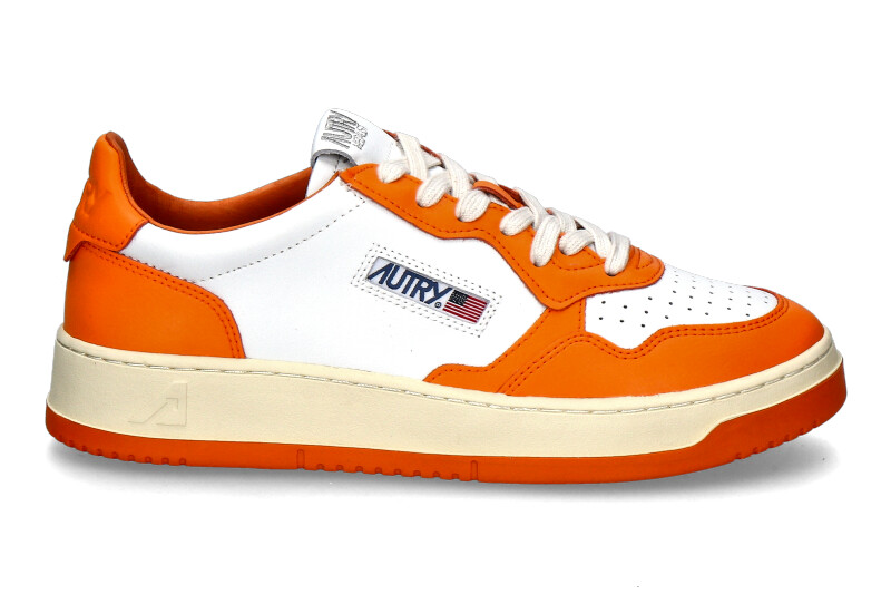 Autry Herren-Sneaker MEDALIST LEATHER WB06- white/orange