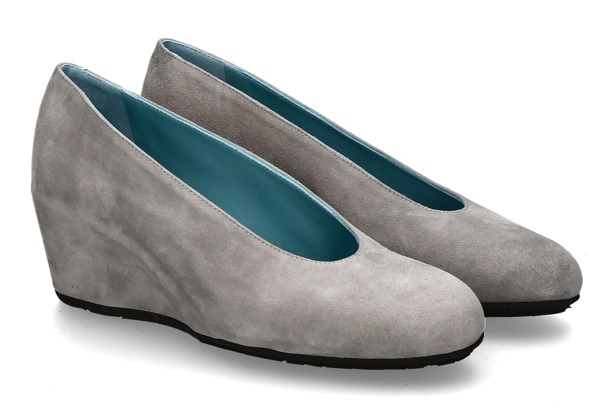 Thierry Rabotin wedge pumps DACIO CAMOSCIO- light grey