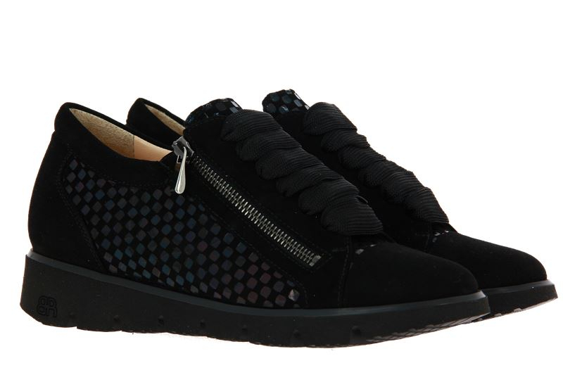 Brunate lace-up IRIS CAMOSCIO NERO JAZZ PETROL