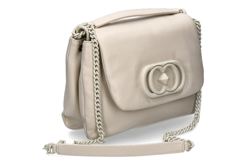 La Carrie shoulder bag DECCAN GISELLE LEATHER WHITE