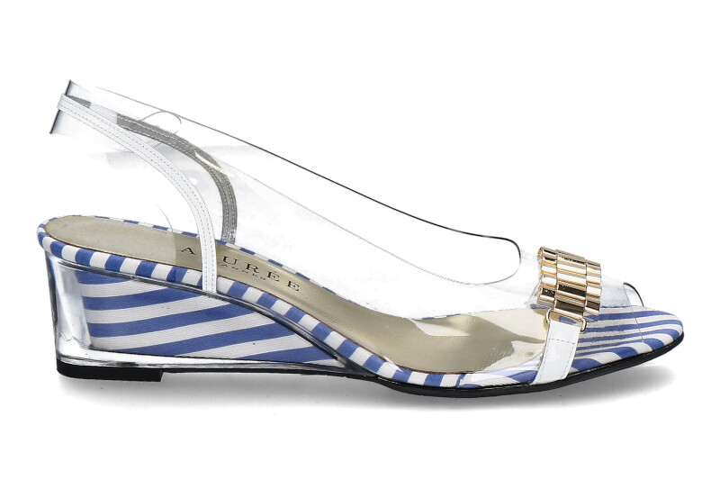 Azuree Cannes sandals MURI TISSU blau/weiss