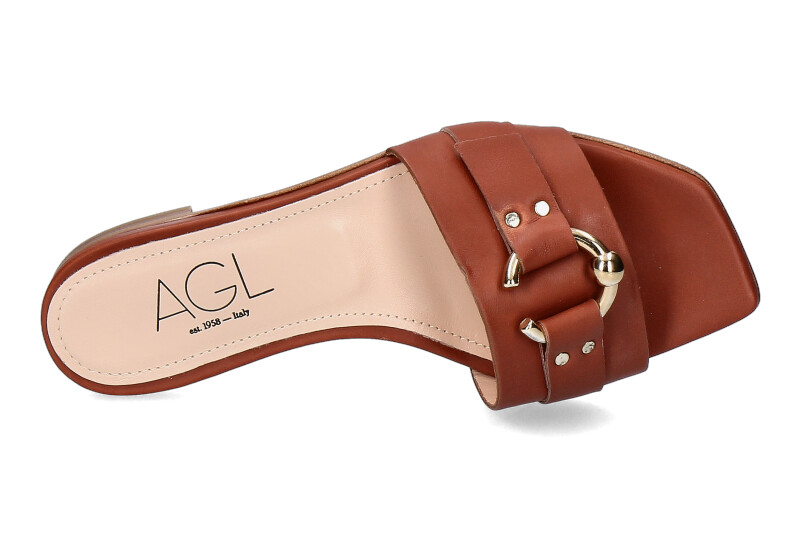 AGL Attilio Giusti Leombruni mules SHERYL SANDAL BRANDY