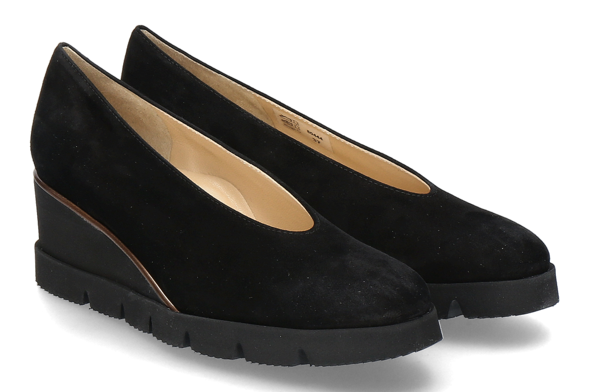 Brunate Wedge Pumps NABRU CAMOSCIO – nero/black