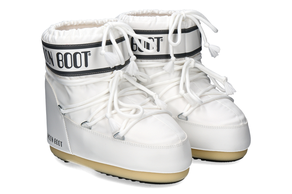 Moon Boot Bootie ICON LOW NYLON - white moro/weiss