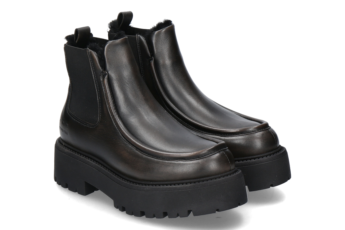 Copenhagen Studios Damen- Chelsea Boots gefüttert CPH725- black/ schwarz 