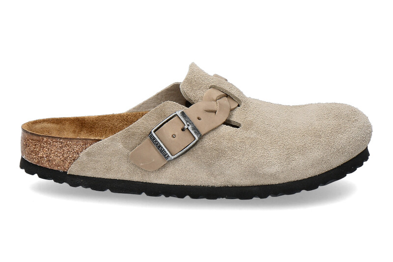 Birkenstock clogs BOSTON SCHMAL BRAIDED- taupe