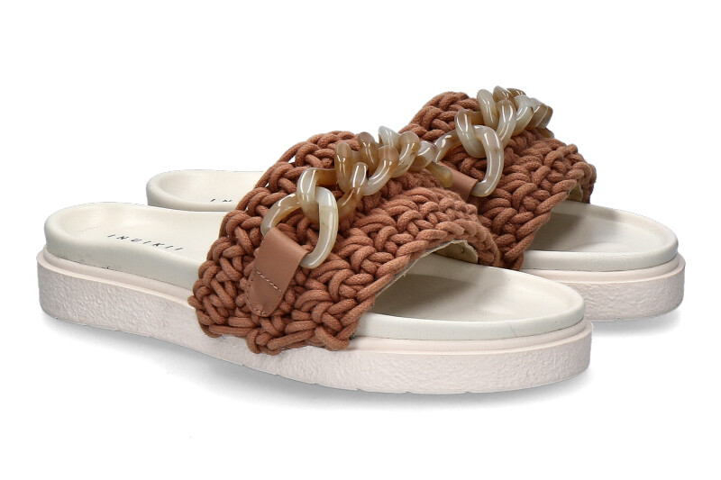 Inuikii mules  WOVEN CHAIN CARAMEL