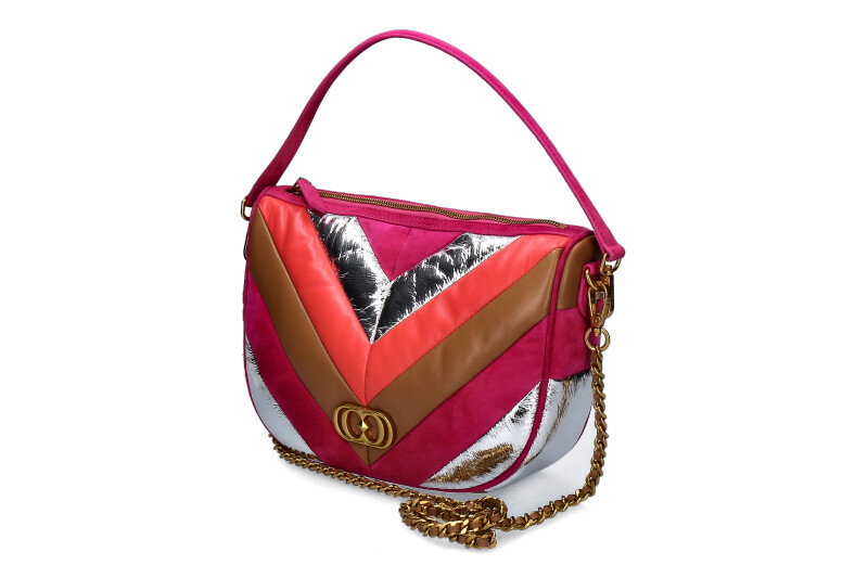 La Carrie shoulder bag AMITOLA STRIPES LOLLO MULIT FUXIA