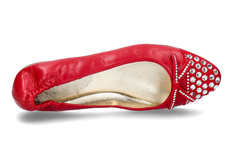 ScarpaRossa ballerina CAMOSCIO ROSSO ALASKA CRYSTAL